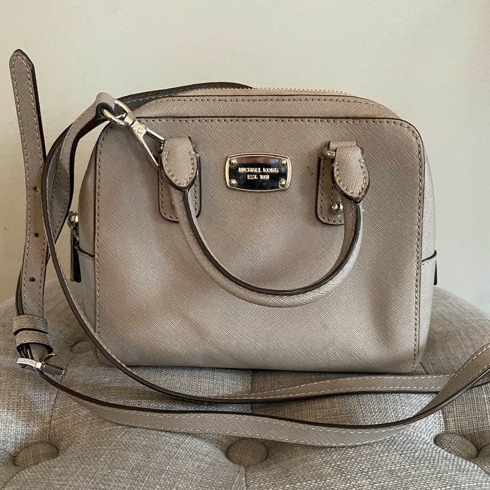 Michael Kors Taupe Crossbody Bag